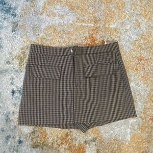 ZARA Black and brown skort with pockets in the front